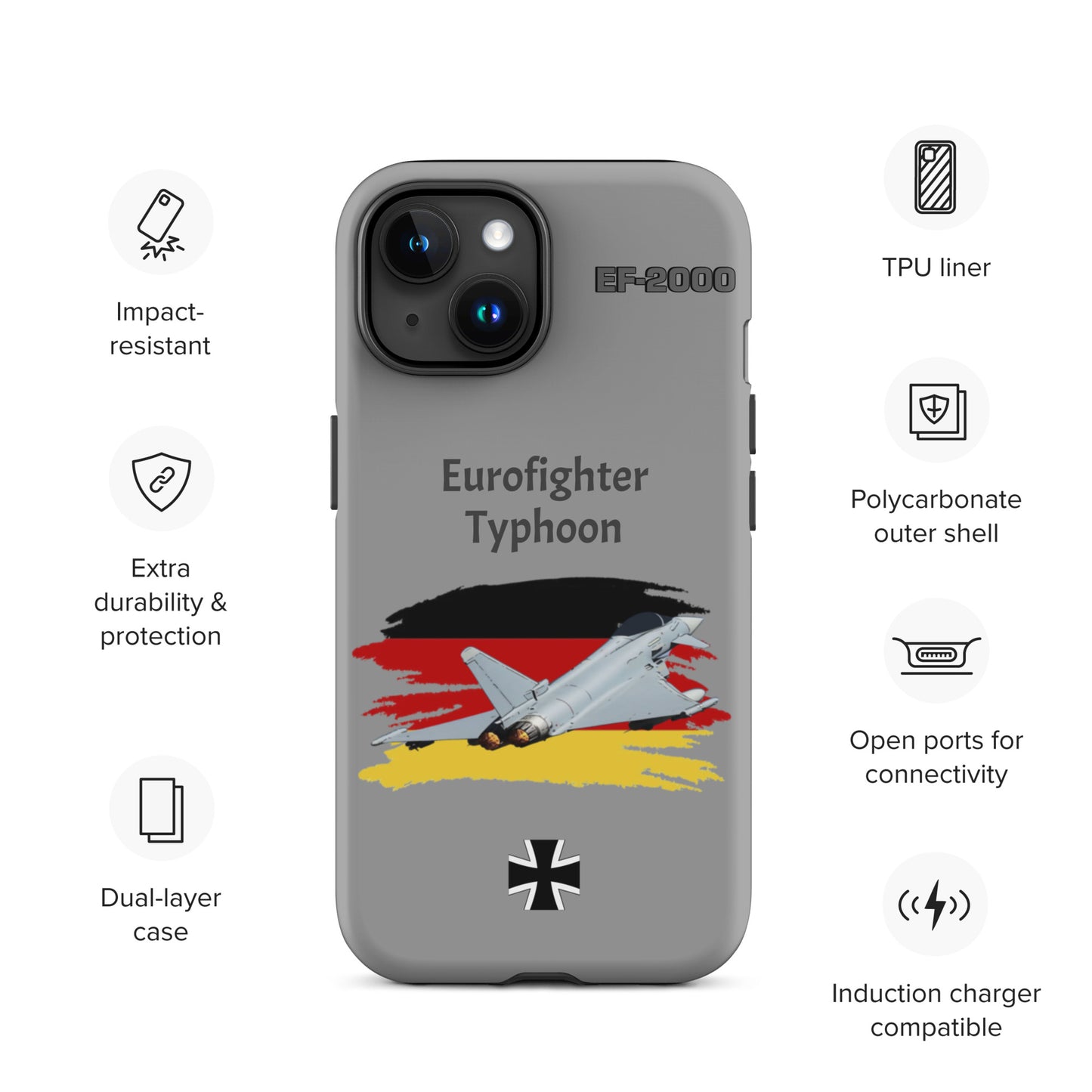 German Typhoon Patriot iPhone Case (Without Quotes)