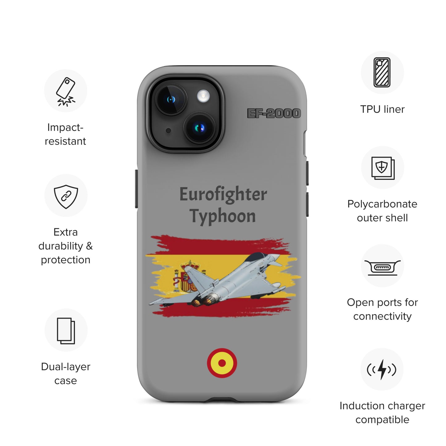 Spanish Typhoon Patriot iPhone Case (Without Quotes)
