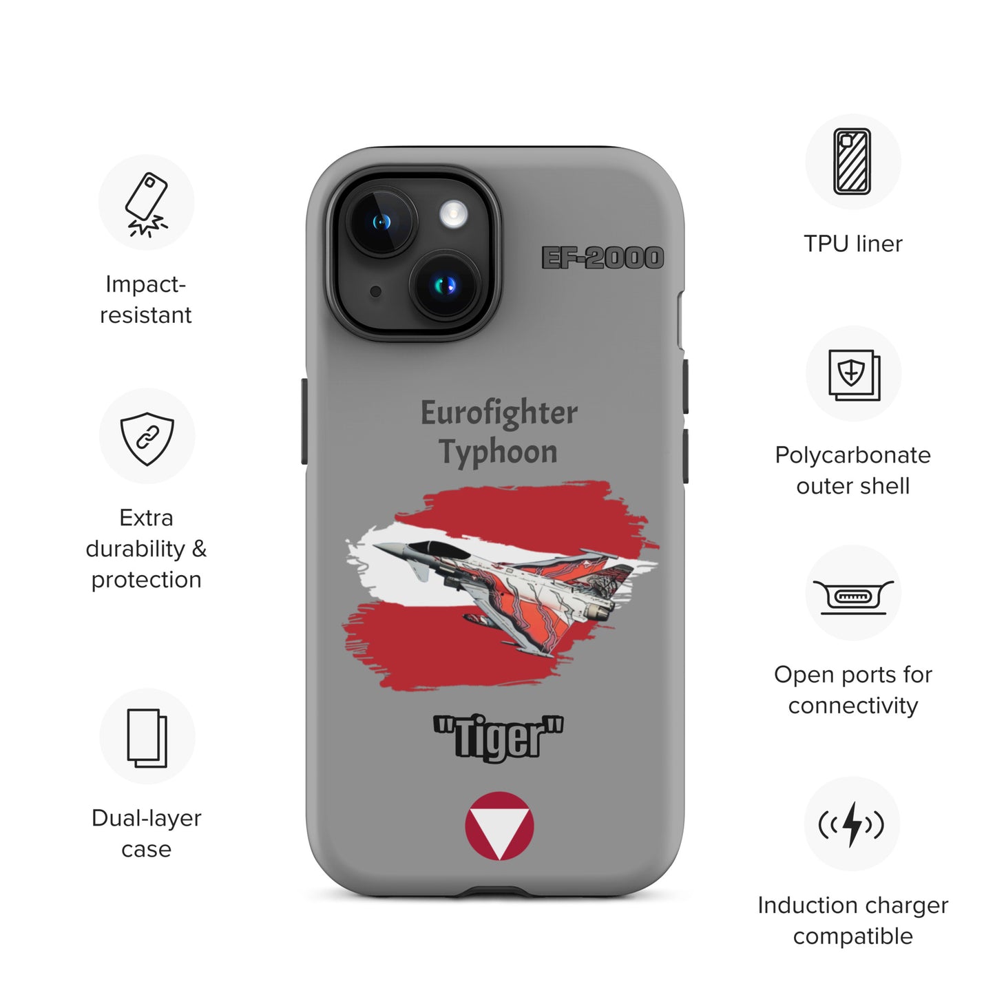 Austrian Typhoon "Tiger" Patriot iPhone Case