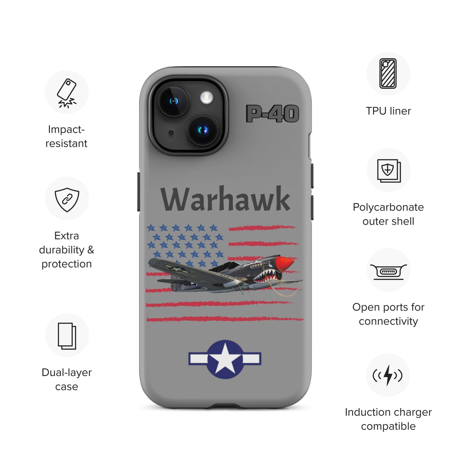 WWII Warhawk Patriot iPhone Case