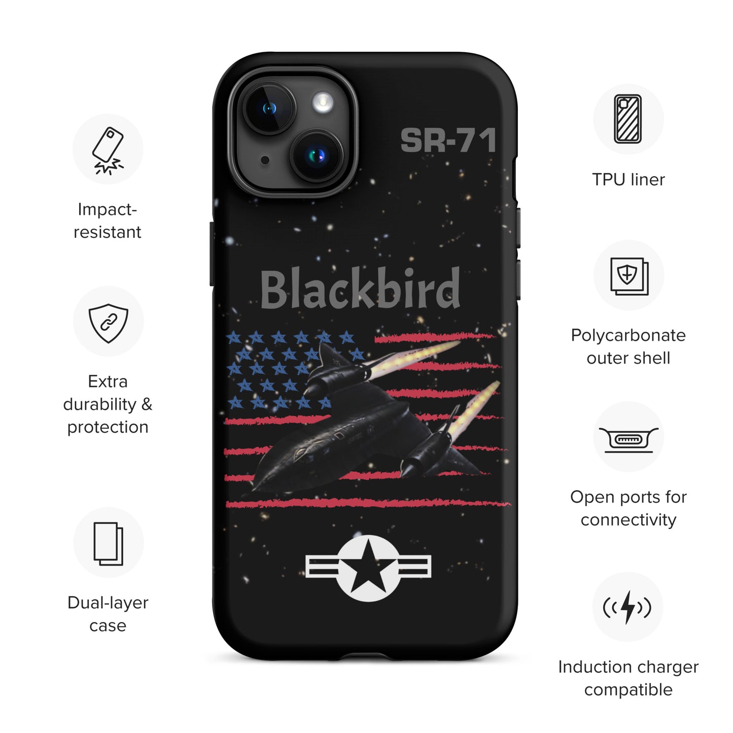 Blackbird Patriot iPhone Case (Without Quotes)