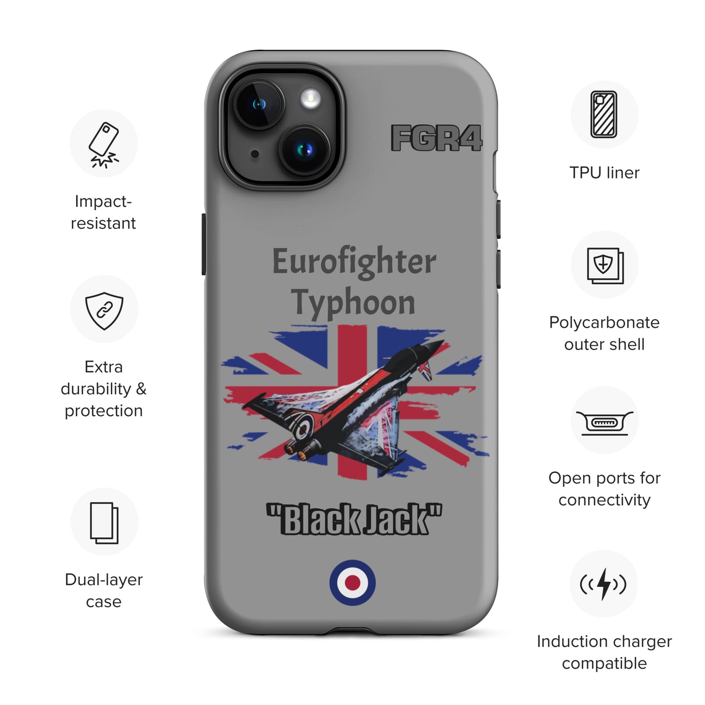 Black Jack Typhoon Patriot iPhone Case