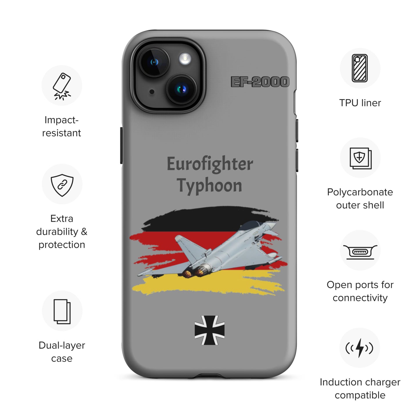 German Typhoon Patriot iPhone Case (Without Quotes)