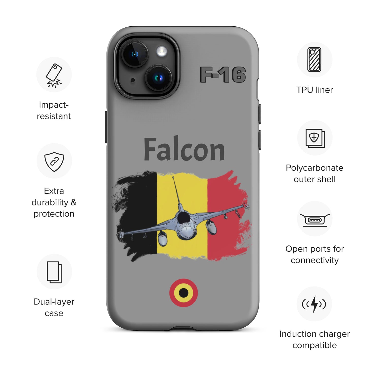 Belgium Falcon Patriot iPhone Case (Without Quotes)
