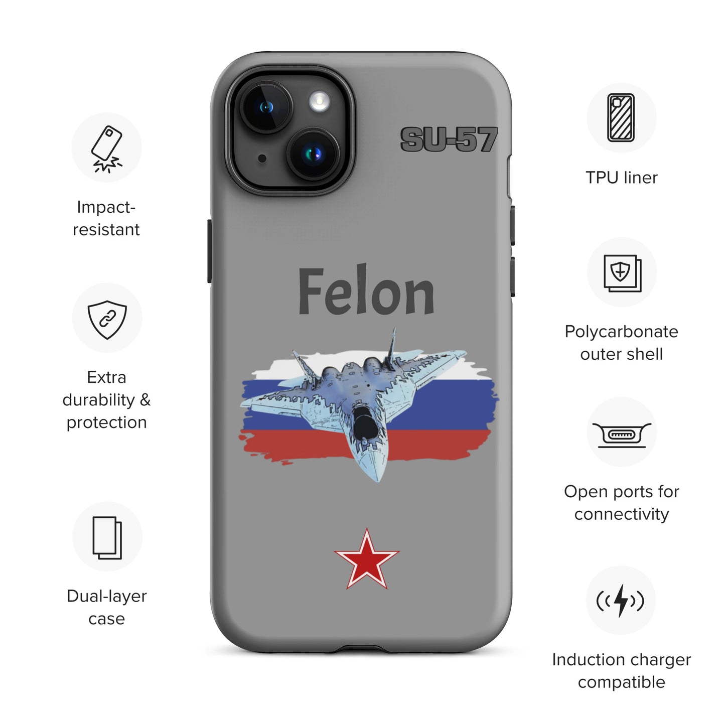 Felon Patriot iPhone Case (Without Quotes)