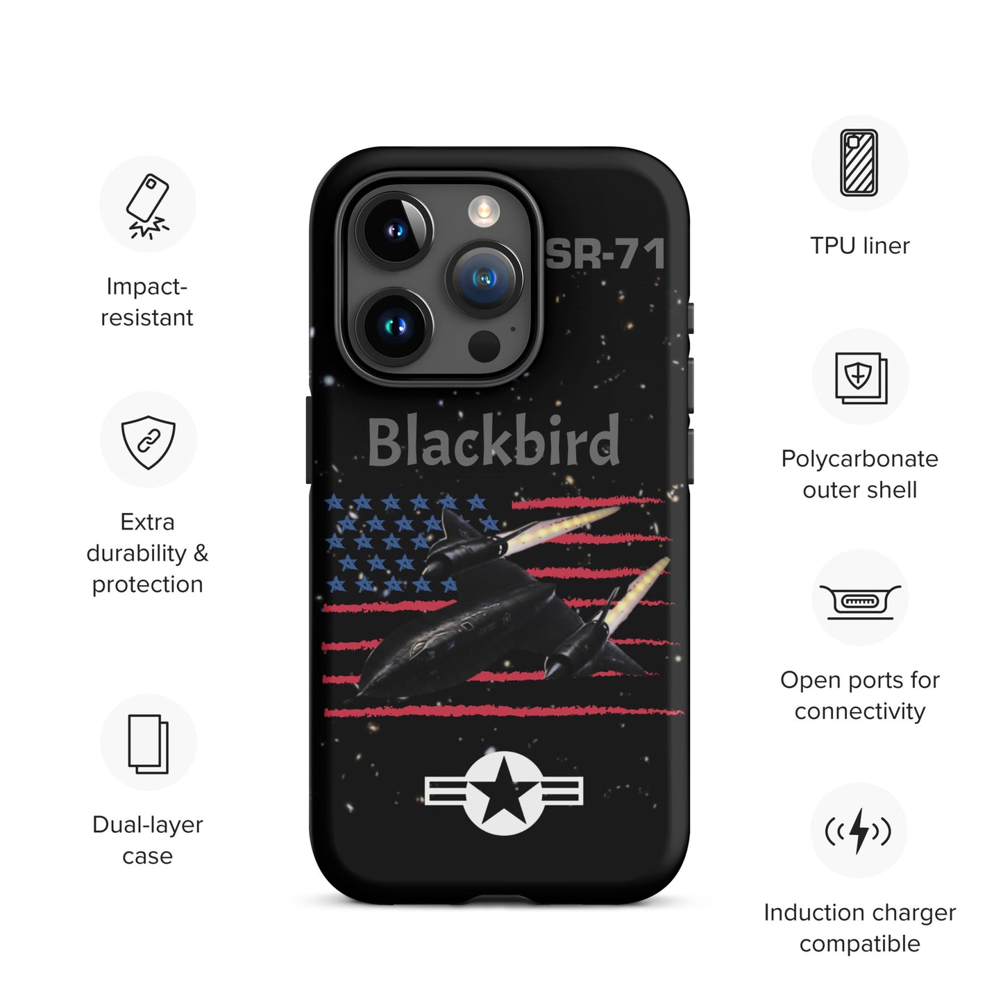 Blackbird Patriot iPhone Case (Without Quotes)