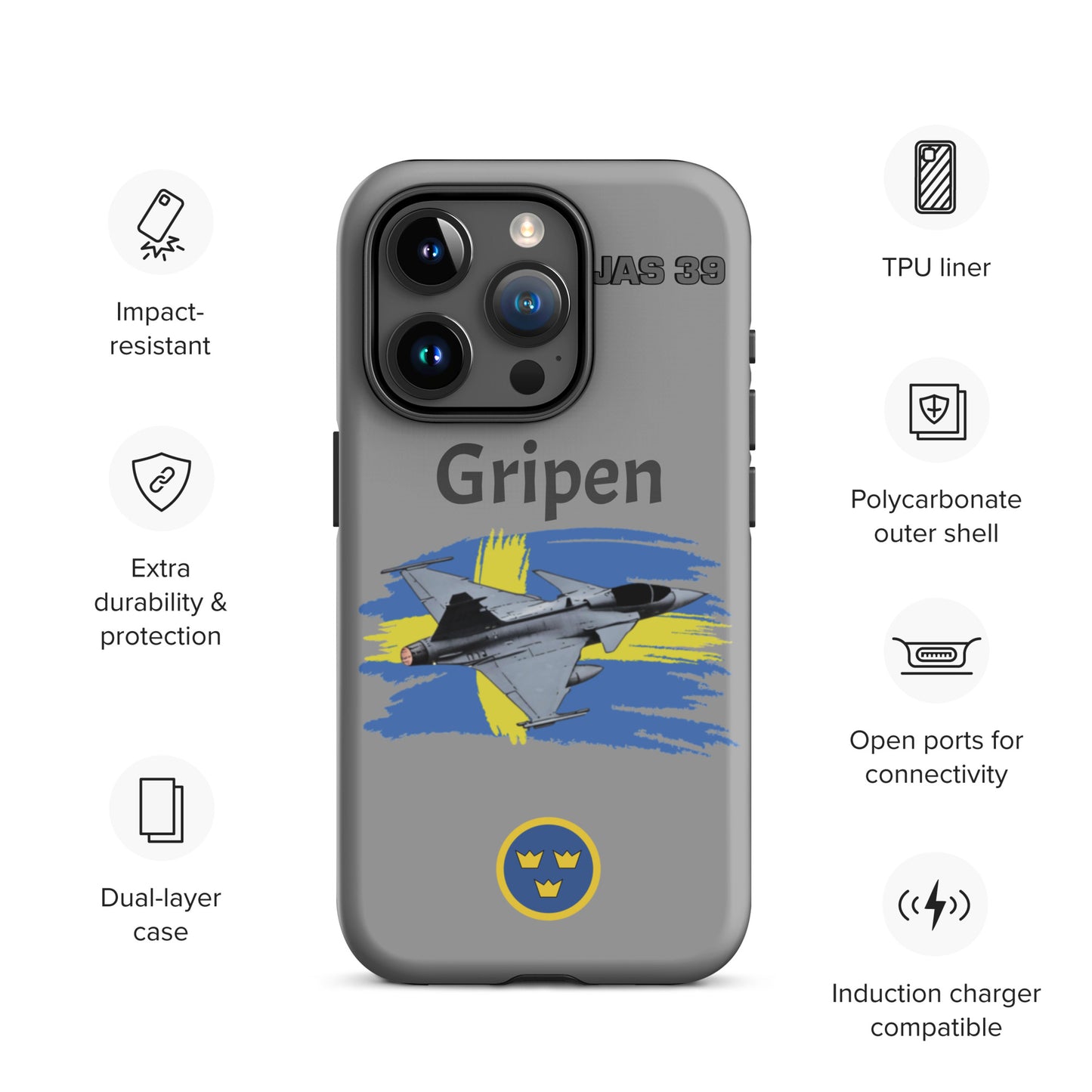 Gripen Patriot iPhone Case (Without Quotes)