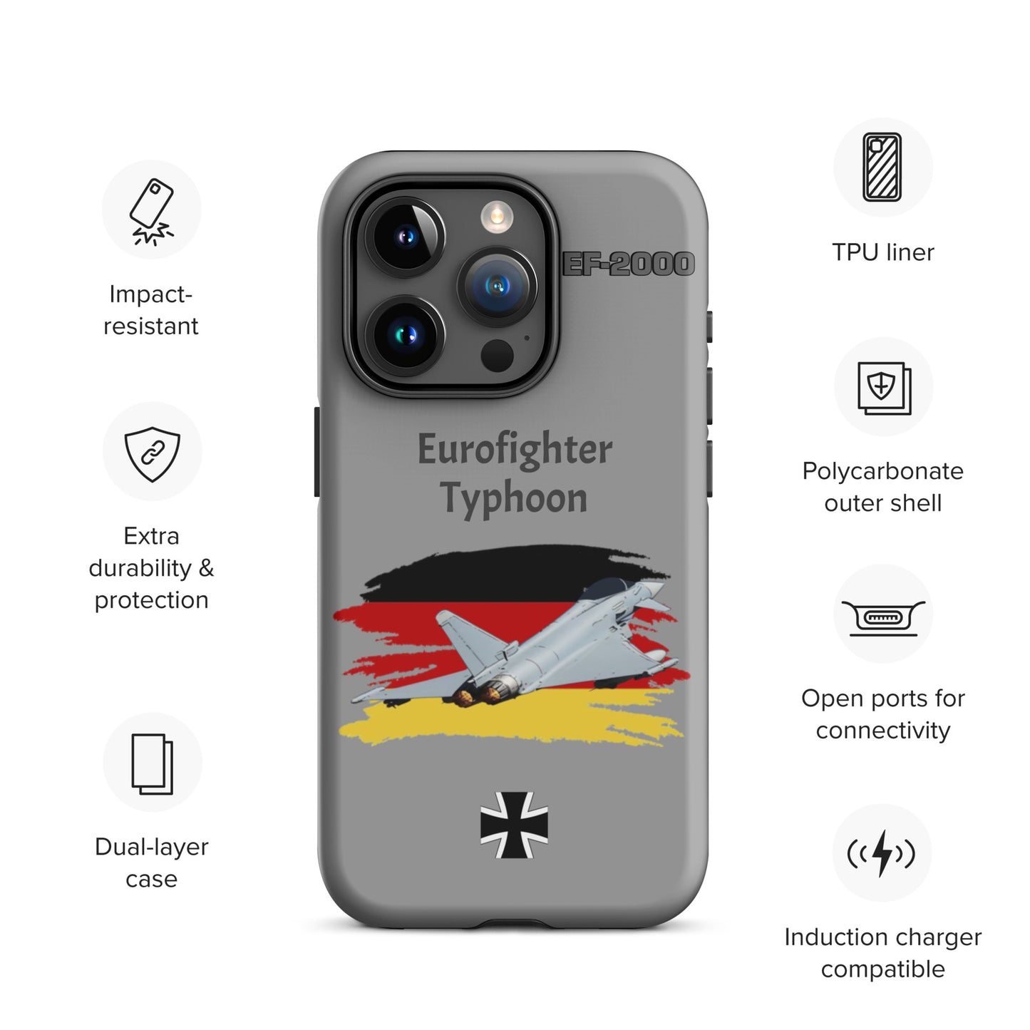 German Typhoon Patriot iPhone Case (Without Quotes)