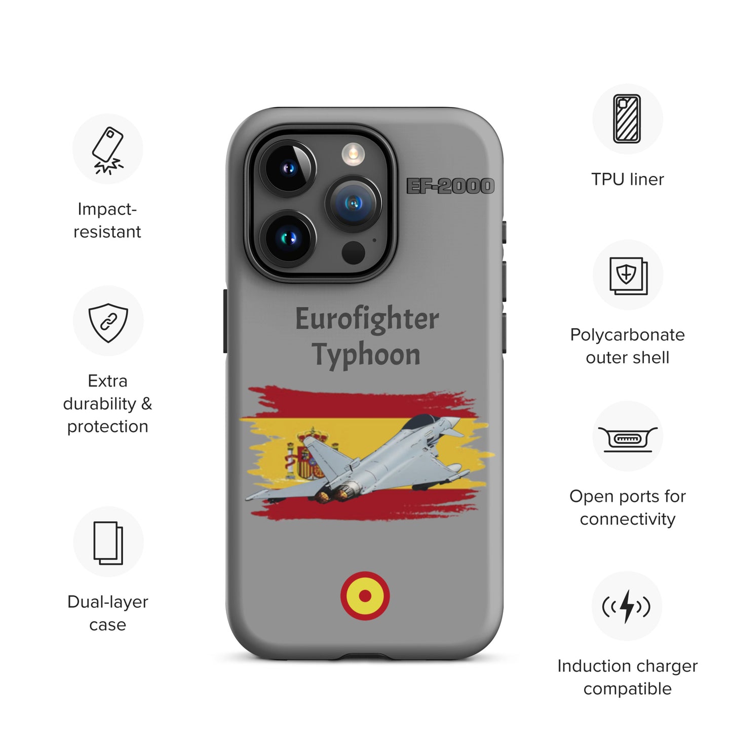 Spanish Typhoon Patriot iPhone Case (Without Quotes)