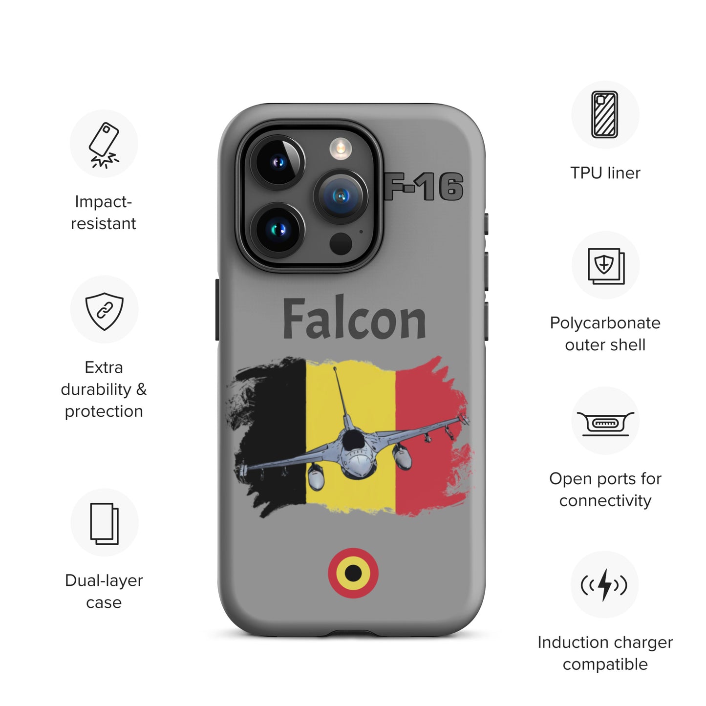 Belgium Falcon Patriot iPhone Case (Without Quotes)