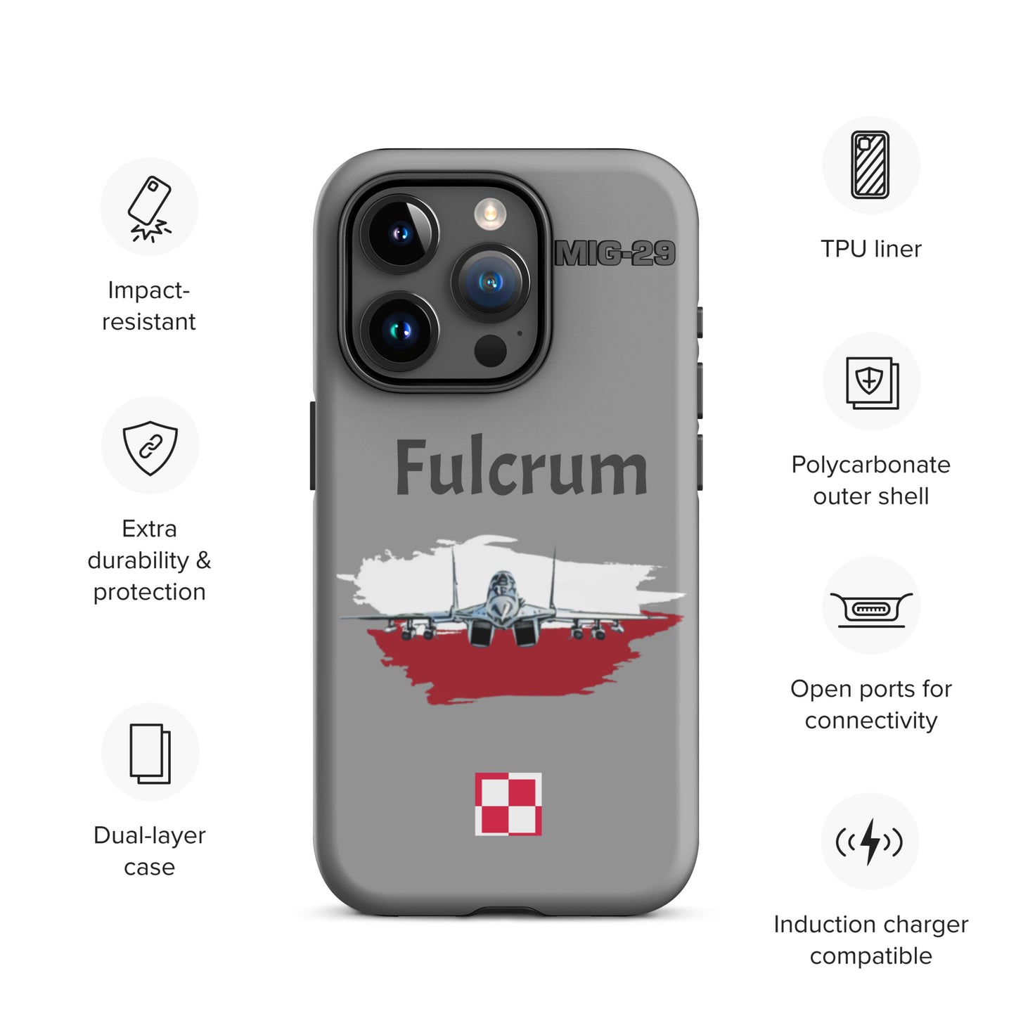 Poland Fulcrum Patriot iPhone Case (Without Quotes)