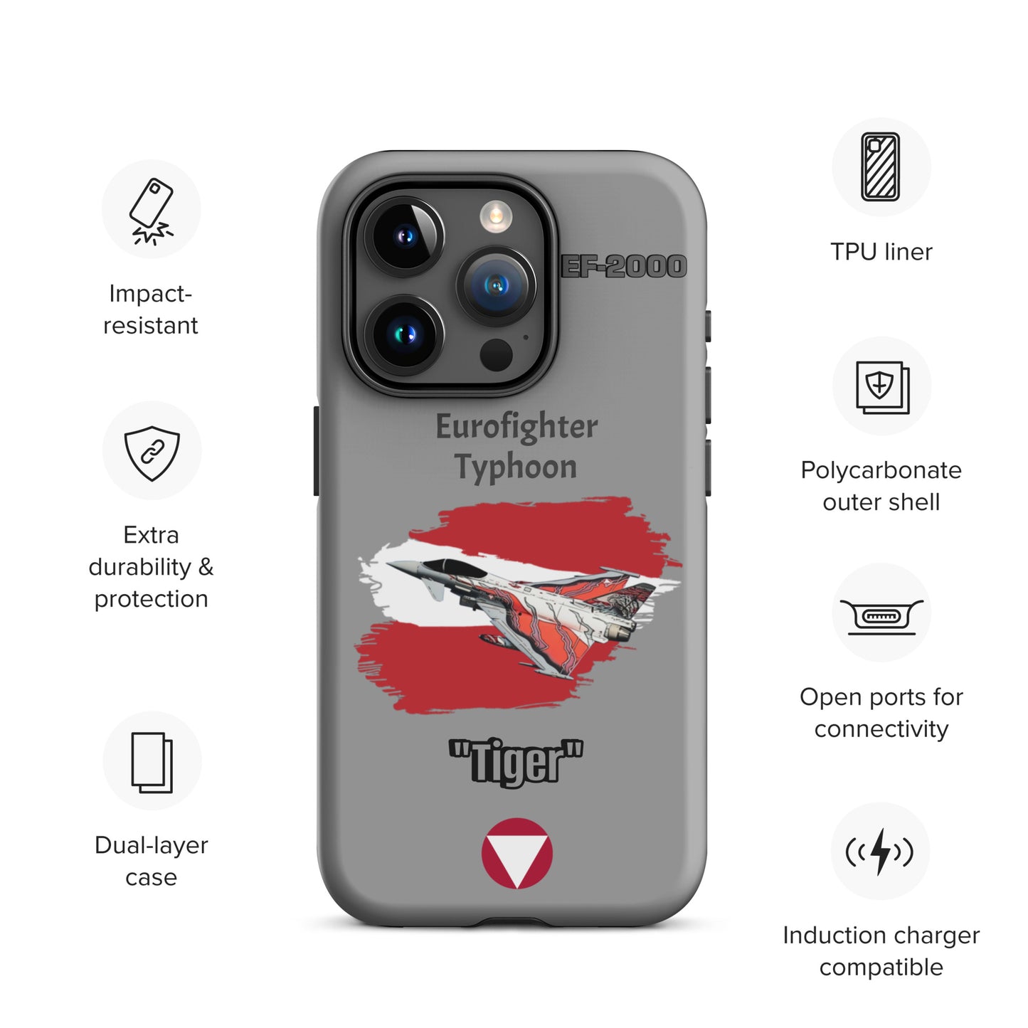 Austrian Typhoon "Tiger" Patriot iPhone Case