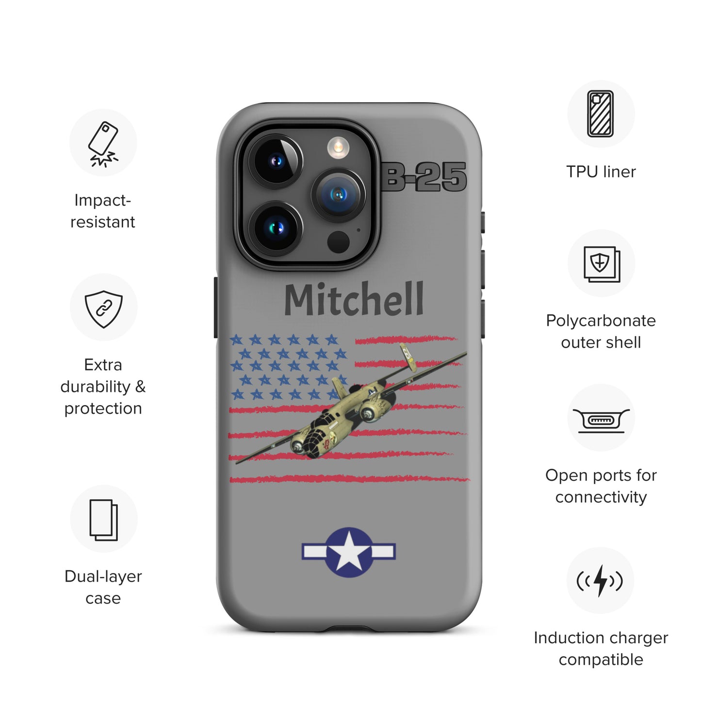 WWII Mitchell Patriot iPhone Case