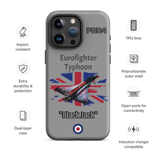 Black Jack Typhoon Patriot iPhone Case