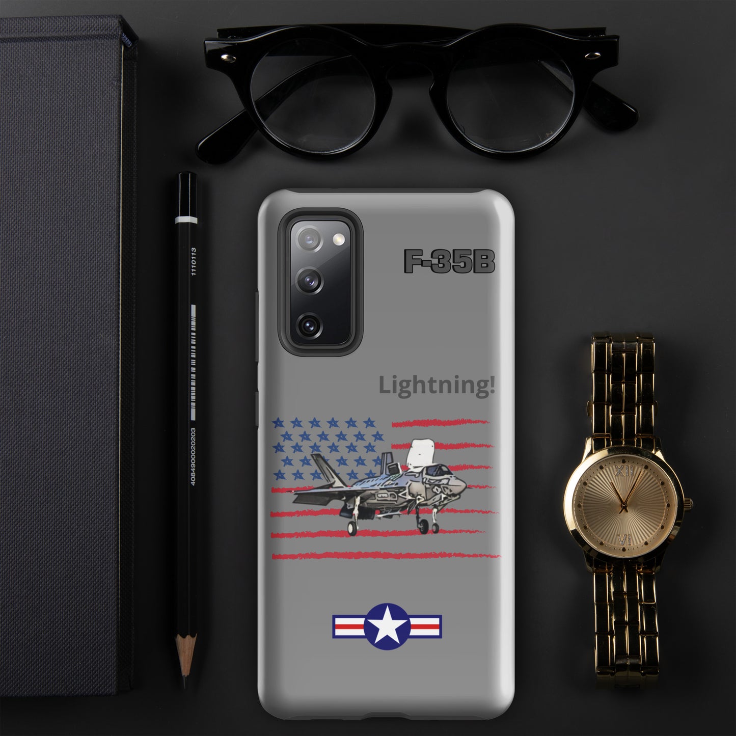 Vertical Takeoff Patriot Samsung Case (Without Quotes)