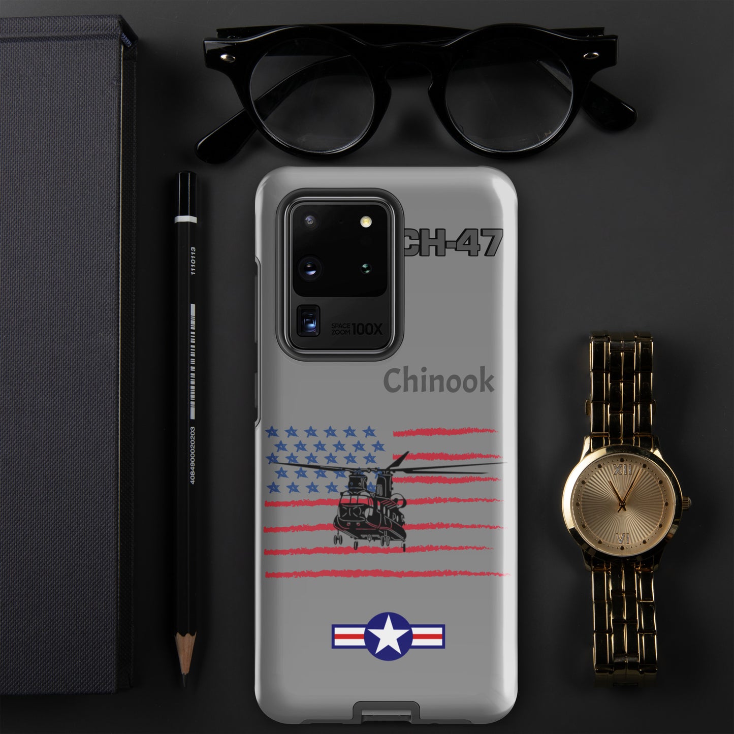 Chinook Patriot Samsung Case (Without Quotes)