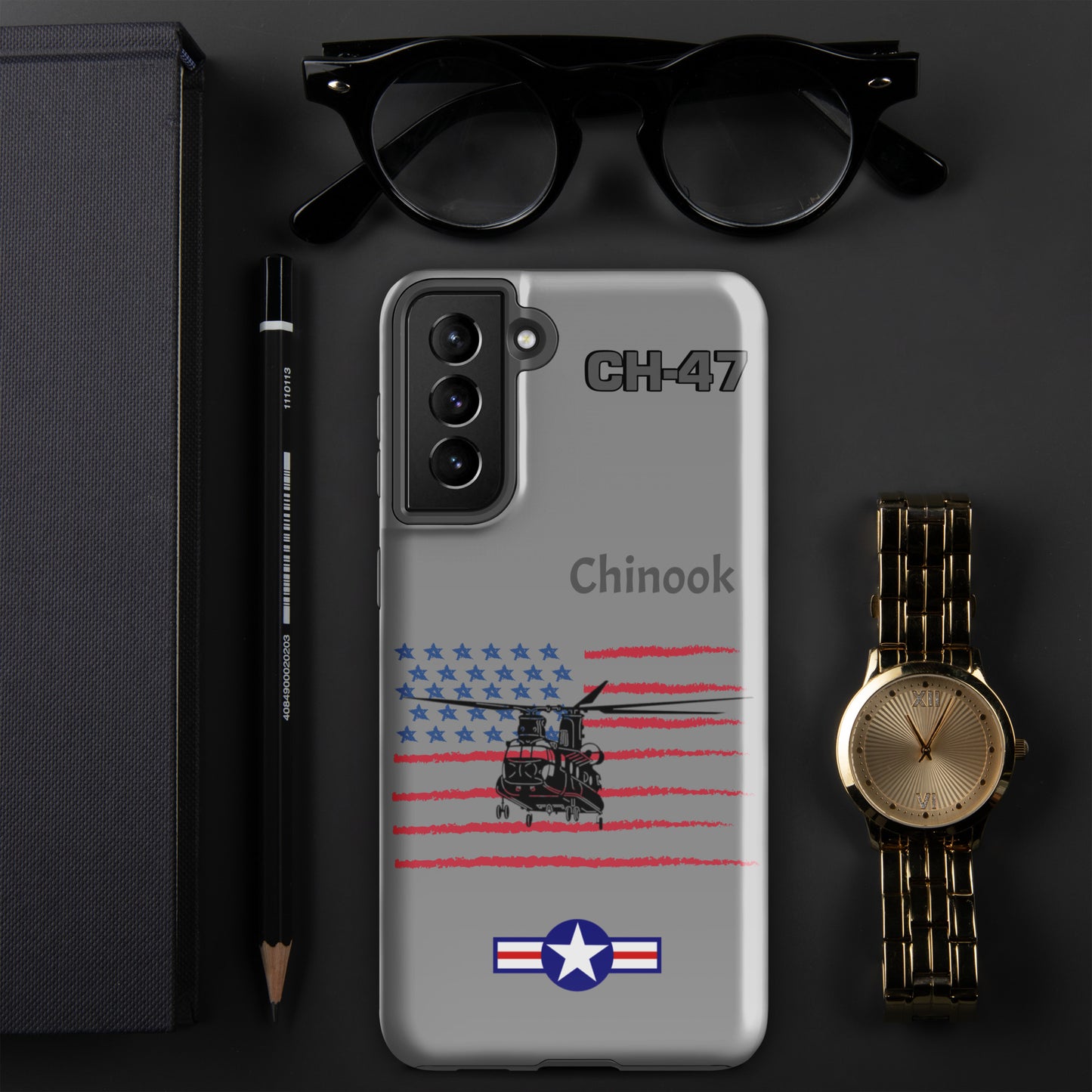 Chinook Patriot Samsung Case (Without Quotes)
