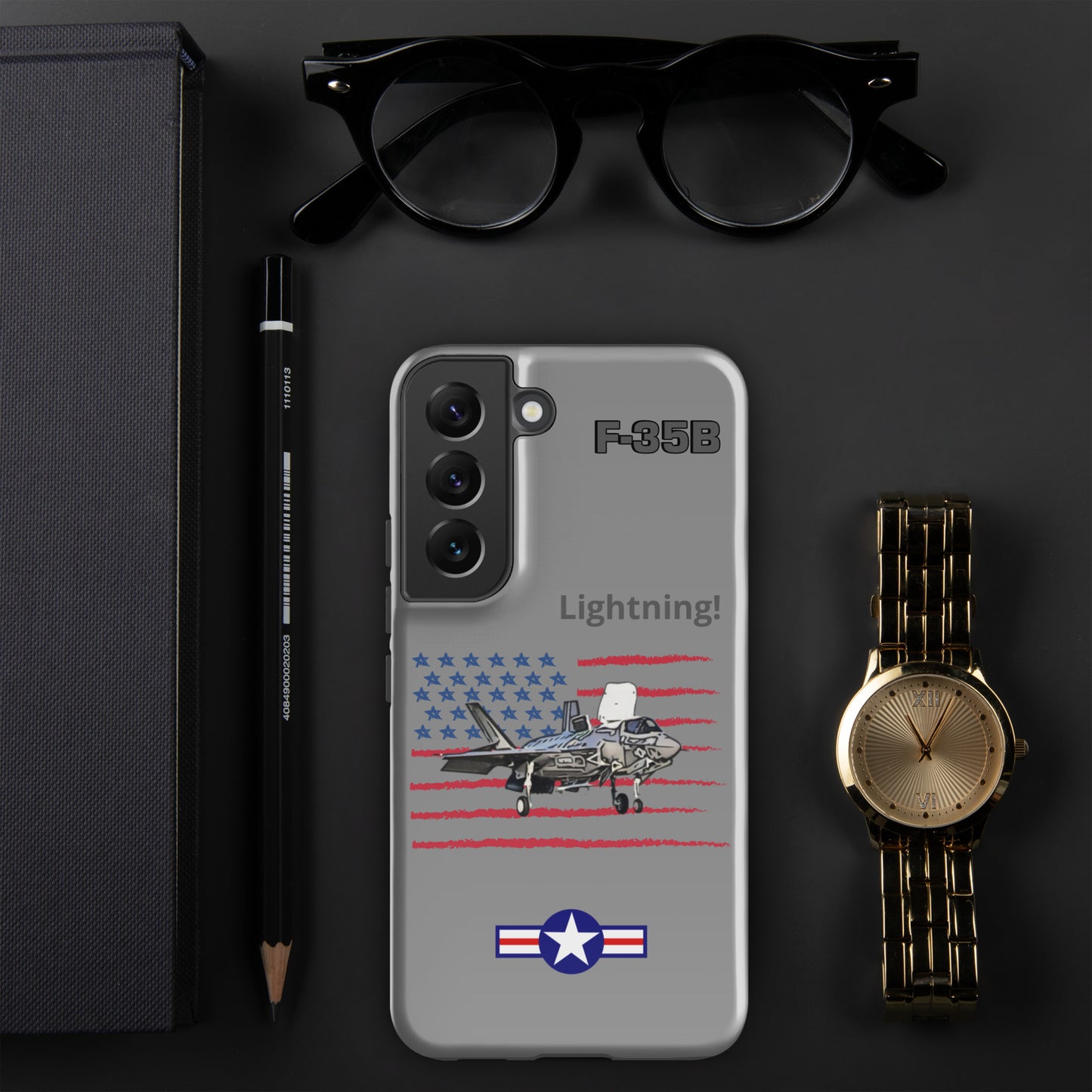 Vertical Takeoff Patriot Samsung Case (Without Quotes)