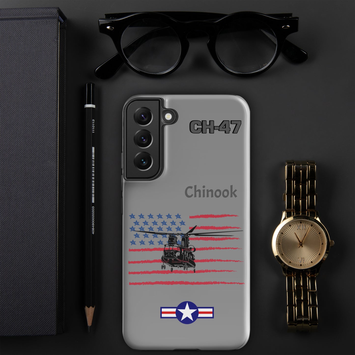 Chinook Patriot Samsung Case (Without Quotes)