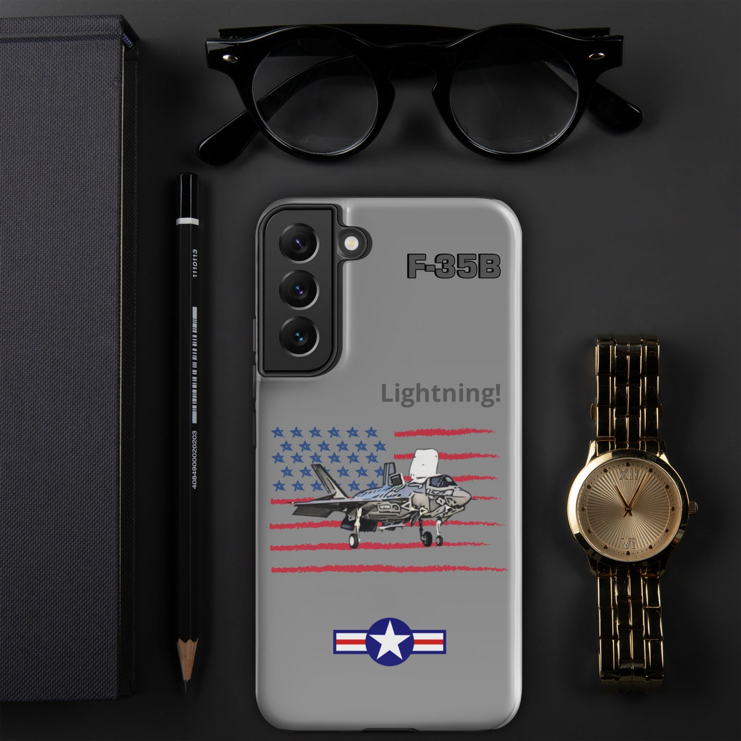 Vertical Takeoff Patriot Samsung Case (Without Quotes)