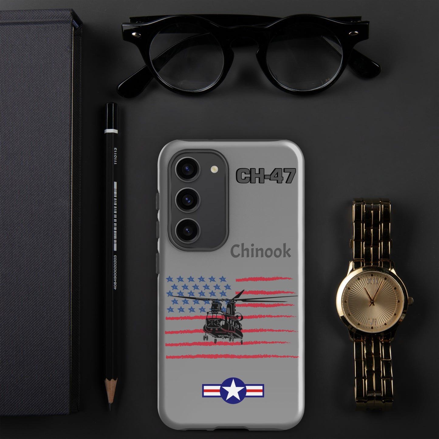 Chinook Patriot Samsung Case (Without Quotes)