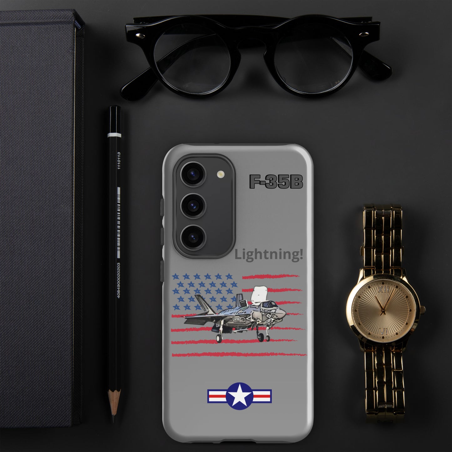 Vertical Takeoff Patriot Samsung Case (Without Quotes)