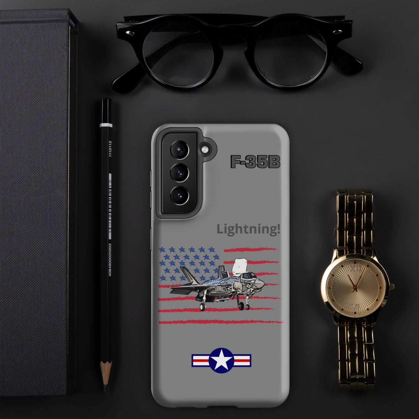 Vertical Takeoff Patriot Samsung Case (Without Quotes)