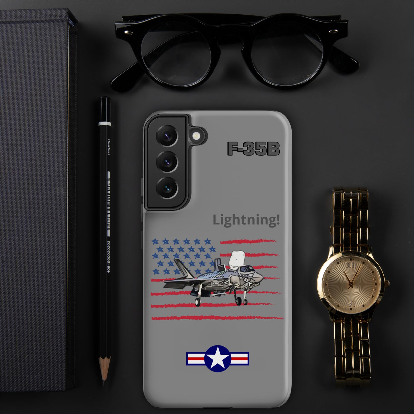 Vertical Takeoff Patriot Samsung Case (Without Quotes)