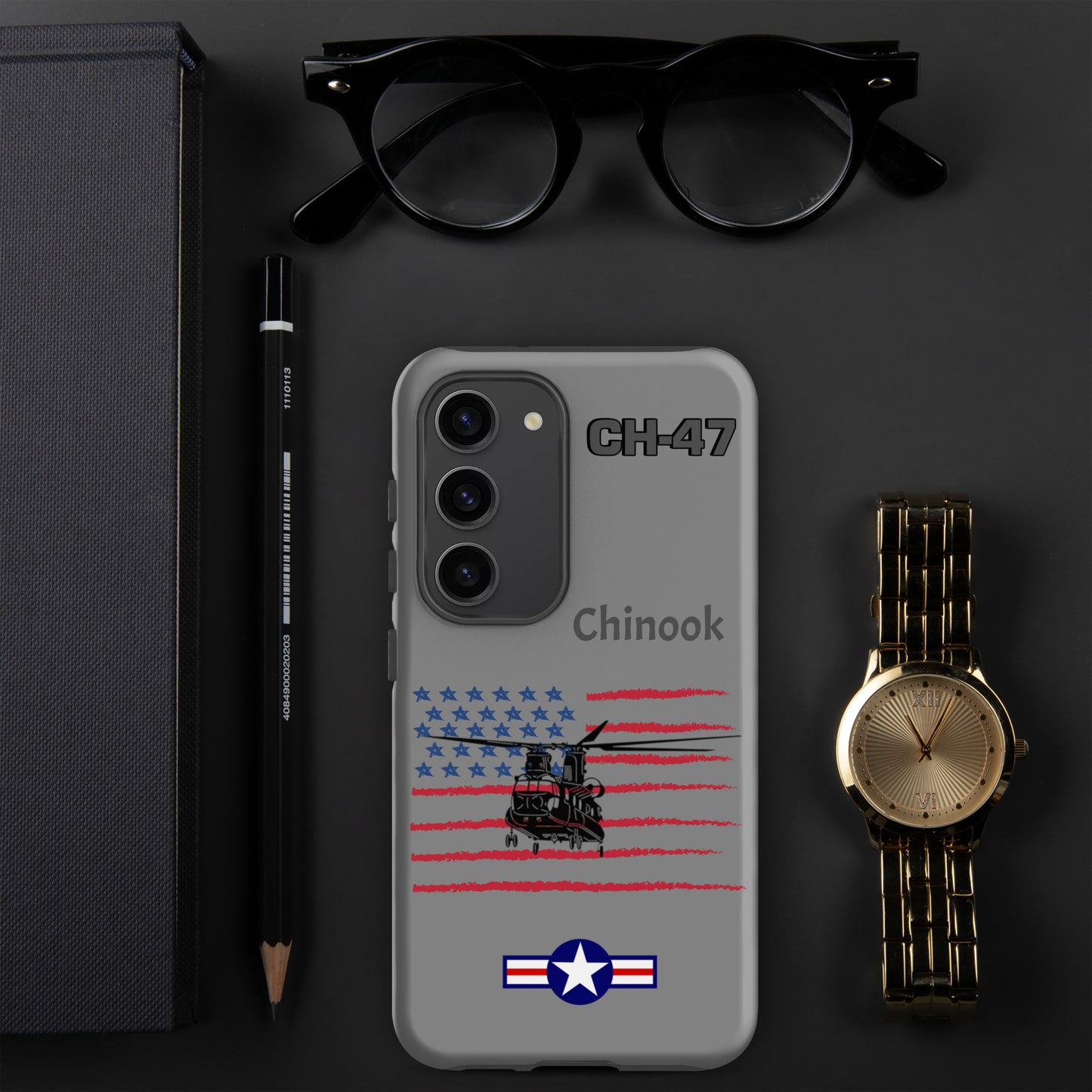Chinook Patriot Samsung Case (Without Quotes)