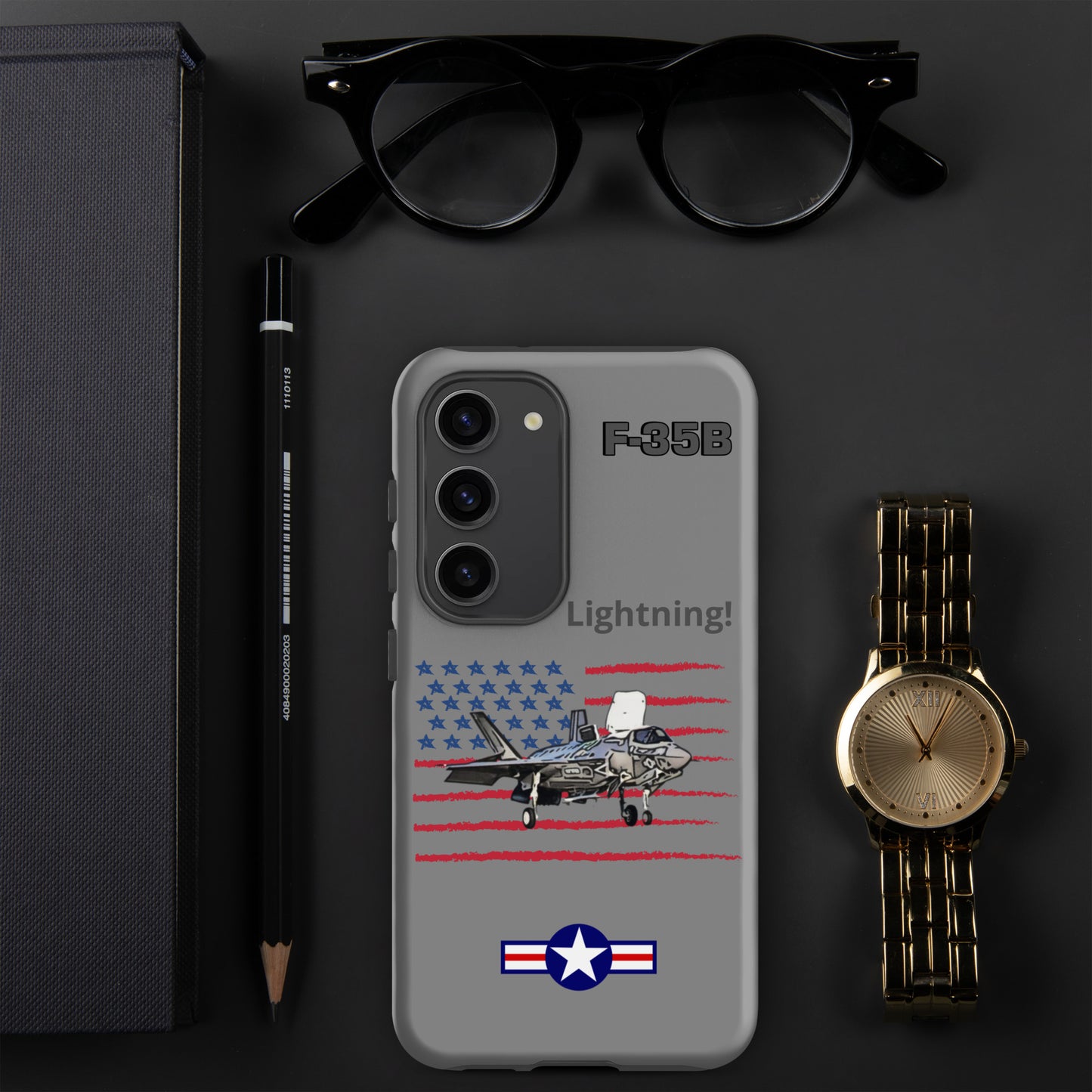 Vertical Takeoff Patriot Samsung Case (Without Quotes)