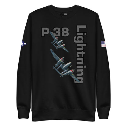 WWII Lightning Patriot Unisex Premium Sweatshirt