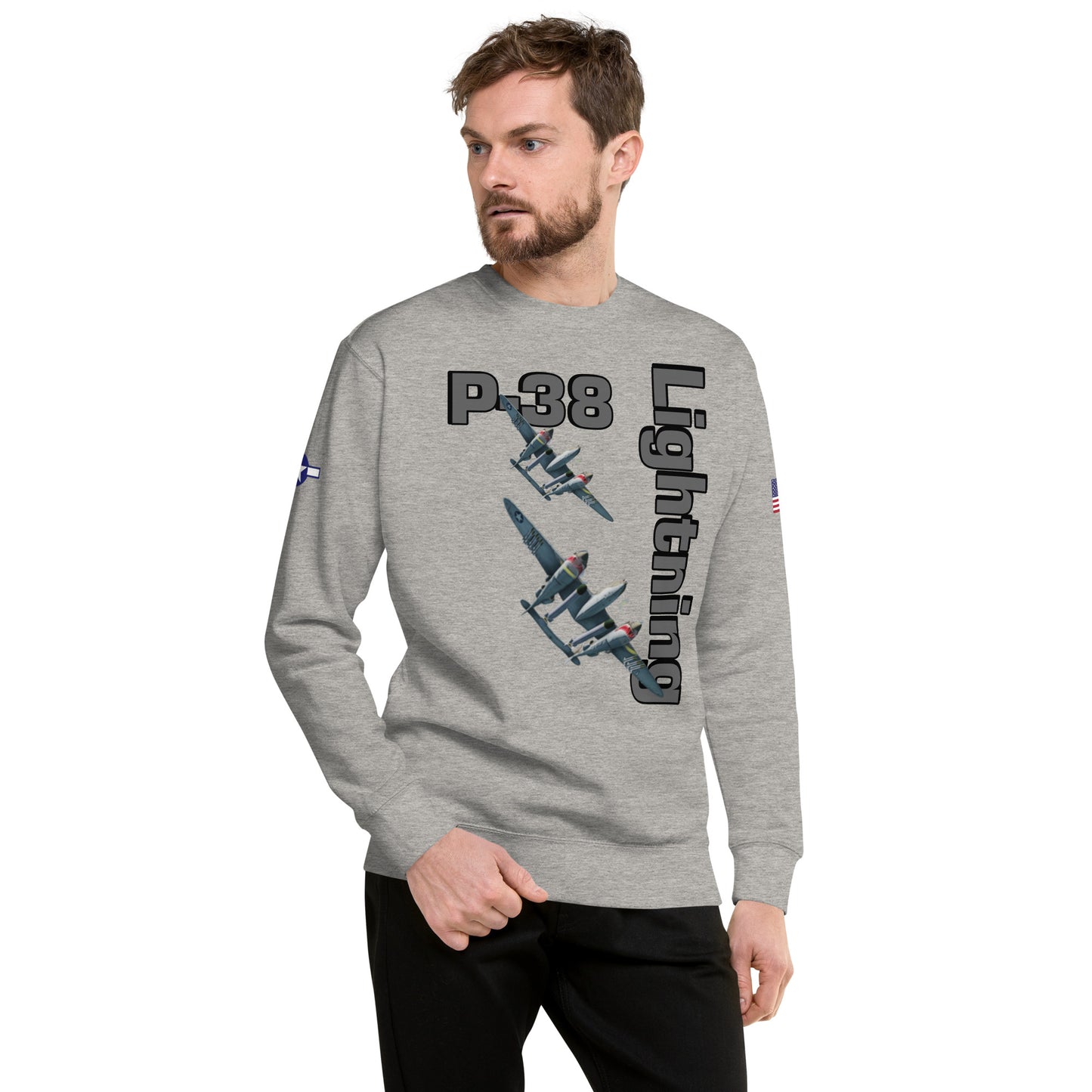 WWII Lightning Patriot Unisex Premium Sweatshirt