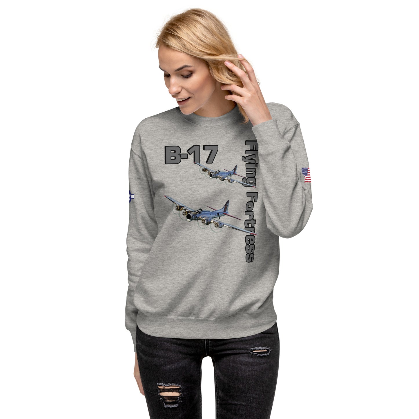WWII Fortress Patriot Unisex Premium Sweatshirt