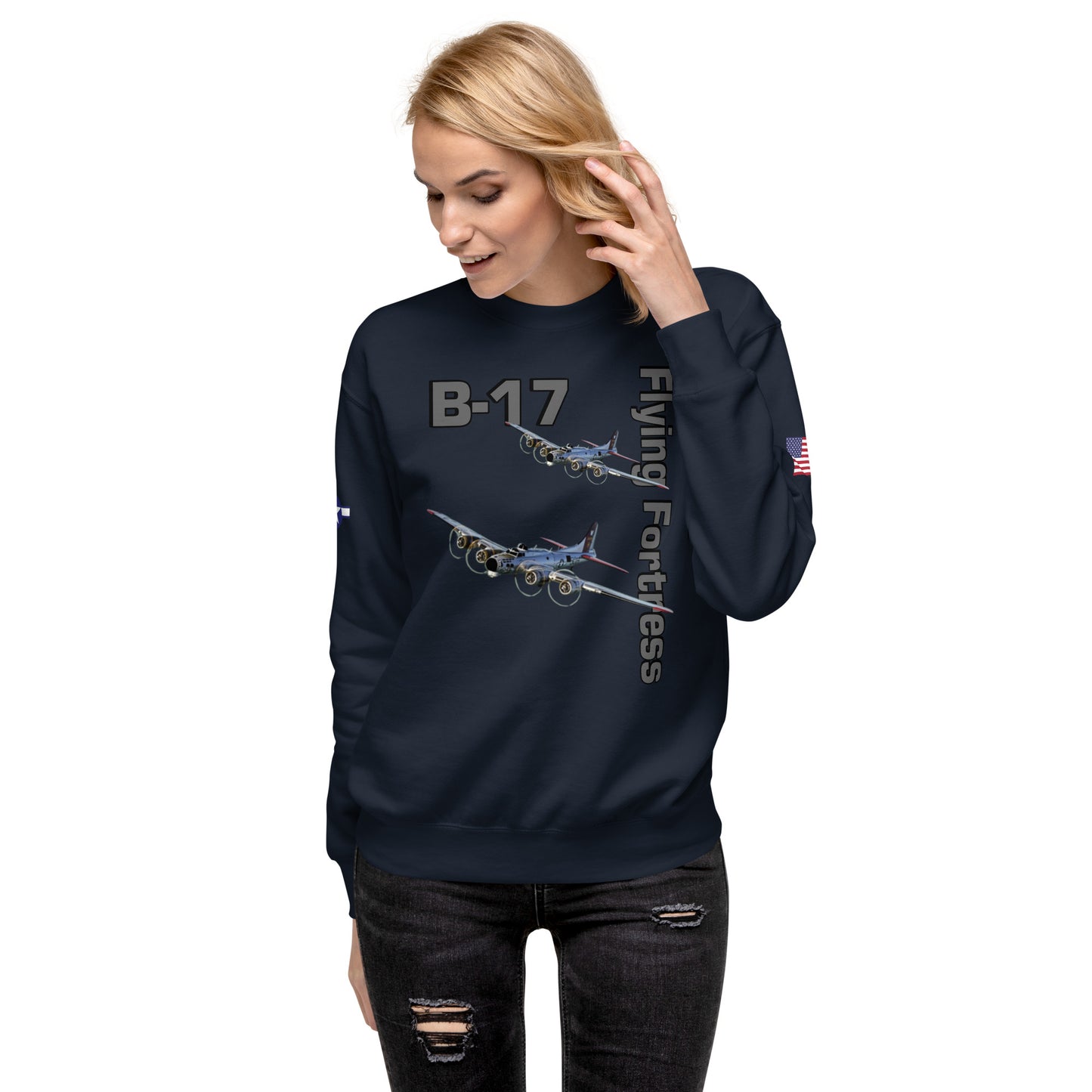 WWII Fortress Patriot Unisex Premium Sweatshirt
