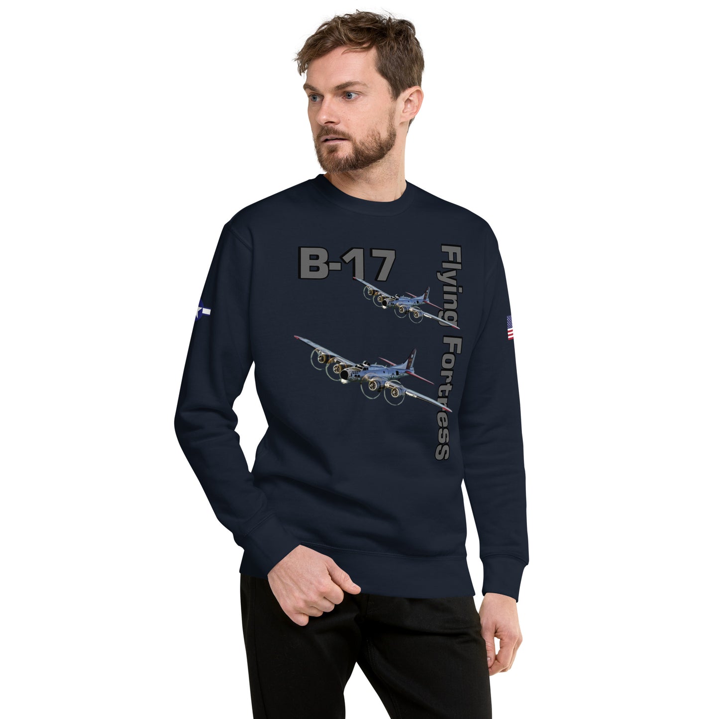 WWII Fortress Patriot Unisex Premium Sweatshirt