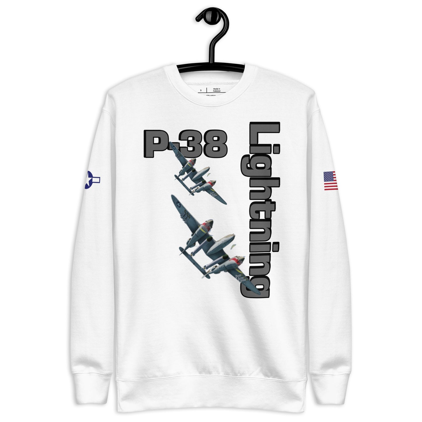 WWII Lightning Patriot Unisex Premium Sweatshirt